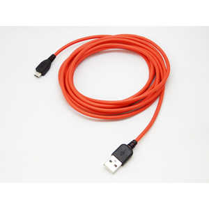 SSAサービス microUSB充電/転送ケーブル 300cm microUSB(オス) / USB A(オス) レッド ［TypeAオス］ SU2MC300NR