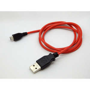 SSAサービス USBケーブル microUSB充電専用ケーブル 80cm 急速充電2.4A対応 microUSB(オス) / USB A(オス) レッド ［TypeAオス］ SU2MC80R