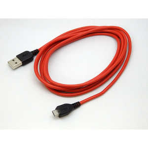 SSAサービス microUSB充電/転送ケーブル 200cm microUSB(オス) / USB A(オス) レッド ［TypeAオス］ SU2MC200NR