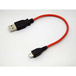 SSAサービス microUSB充電専用ケーブル 15cm 急速充電2.4A対応 microUSB(オス) / USB A(オス) レッド ［TypeAオス］ SU2MC15R