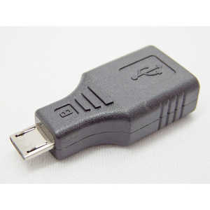 SSAサービス USB変換コネクタ USB A(メス) microUSB(オス) ホストコネクタ ブラック SUAFMCHB
