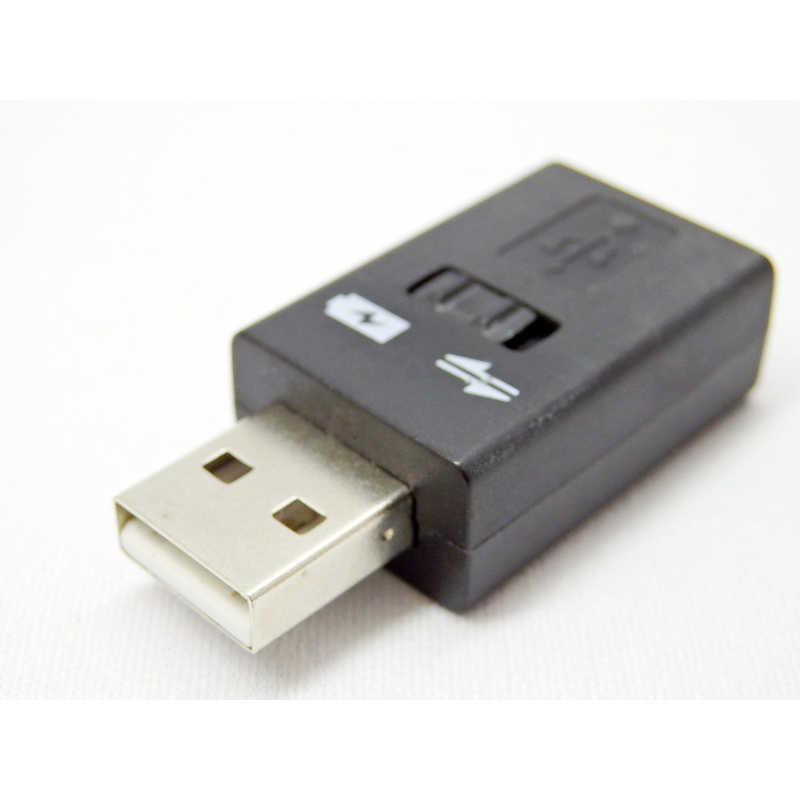 SSAサービス SSAサービス USB変換コネクタ USB 充電/転送切替スイッチ付 USB A(メス) / USB A(オス) ブラック SUAMKSAF SUAMKSAF