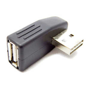 SSAサービス USB変換コネクタ L型リバーシブル [USB A(リバーシブル･オス)/USB A(メス)] ブラック SUAM-UAFW