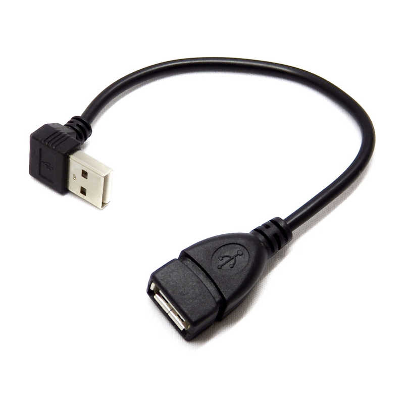 SSAサービス SSAサービス USB延長ケーブル 20cm L型下向き [USB A(オス)/USB A(メス)] ブラック SU2-AA20BDL SU2-AA20BDL