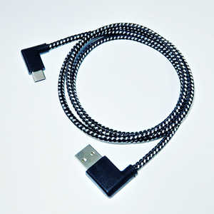 SSAサービス USB TypeC L型ケーブル ［ USB Aリバーシブル ］ 95cm ブラック ［TypeAオス］ SU2-TCLW95B