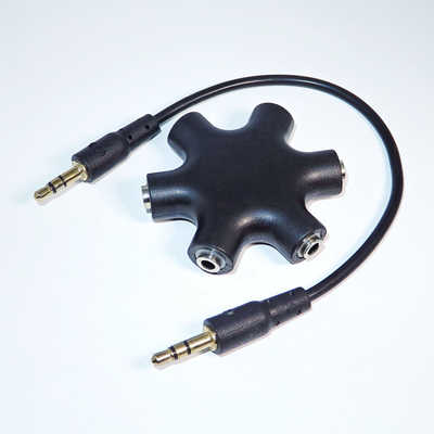 SSAサービス オーディオスプリッター [メス 3極ステレオφ3.5mmx6] +3極