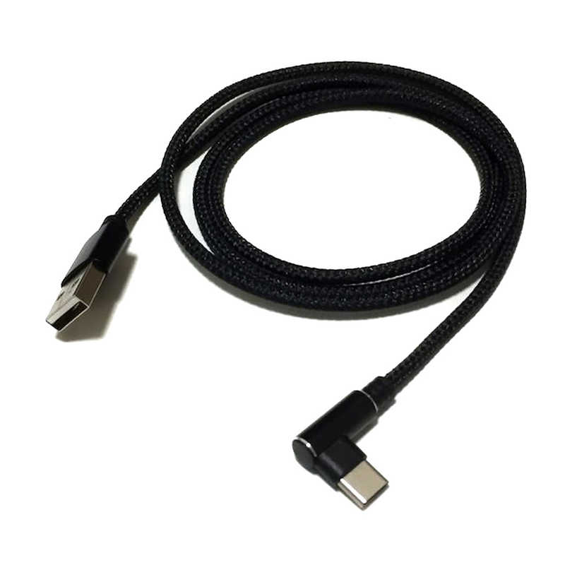 SSAサービス SSAサービス USB-Cケーブル 1m L型 ブラック メッシュ仕様 USB2.0 [Type-C(オス)/USB A(オス)] ブラック SU2-TCL100B SU2-TCL100B