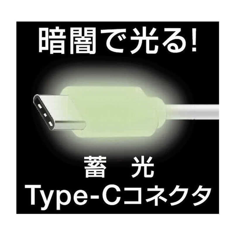 SSAサービス SSAサービス USB-Cケーブル 50cm 暗闇で光る蓄光仕様 USB2.0 [Type-C(オス)/USB A(オス)] ホワイト SU2-TCG50WH SU2-TCG50WH