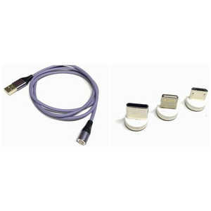 SSAサービス マグネット式充電/転送USBケーブル 1m SU2-MG100P