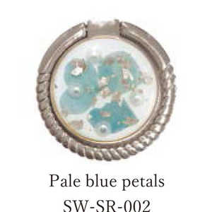 サムライワークス COLLABORN Smartphone ring Pale blue petals SWSR002(Pal