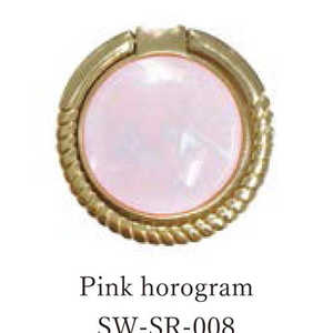 サムライワークス COLLABORN Smartphone ring Pink horogram SWSR008(Pin