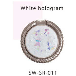 サムライワークス COLLABORN Smartphone ring White hologram SWSR011(Whi
