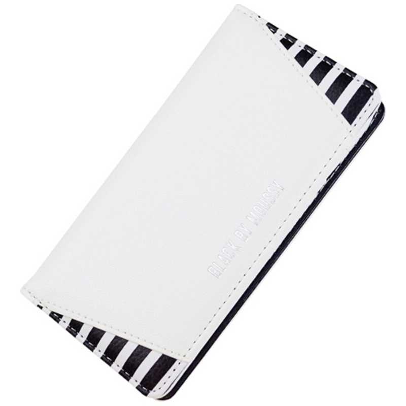 エムディーシー エムディーシー iPhone 7用 BLACK BY MOUSSY 手帳型ケース 2016IP-72142 ストライプ･ホワイト 2016IP-72142 ストライプ･ホワイト