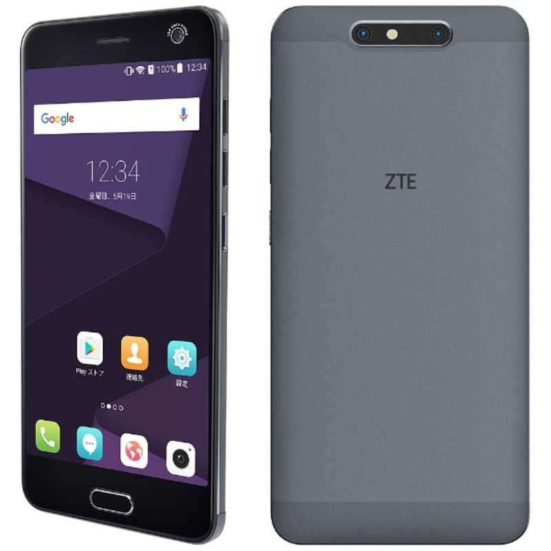 ZTE ZTE SIMフリースマートフォン Blade V8ミッドナイトグレー BLADEV8MGY BLADEV8MGY