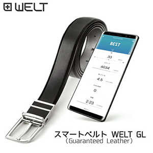 AJAX 着用して健康管理『スマートベルト WELT GL(Guaranteed Leather)本革』ブラック WELTGLB01