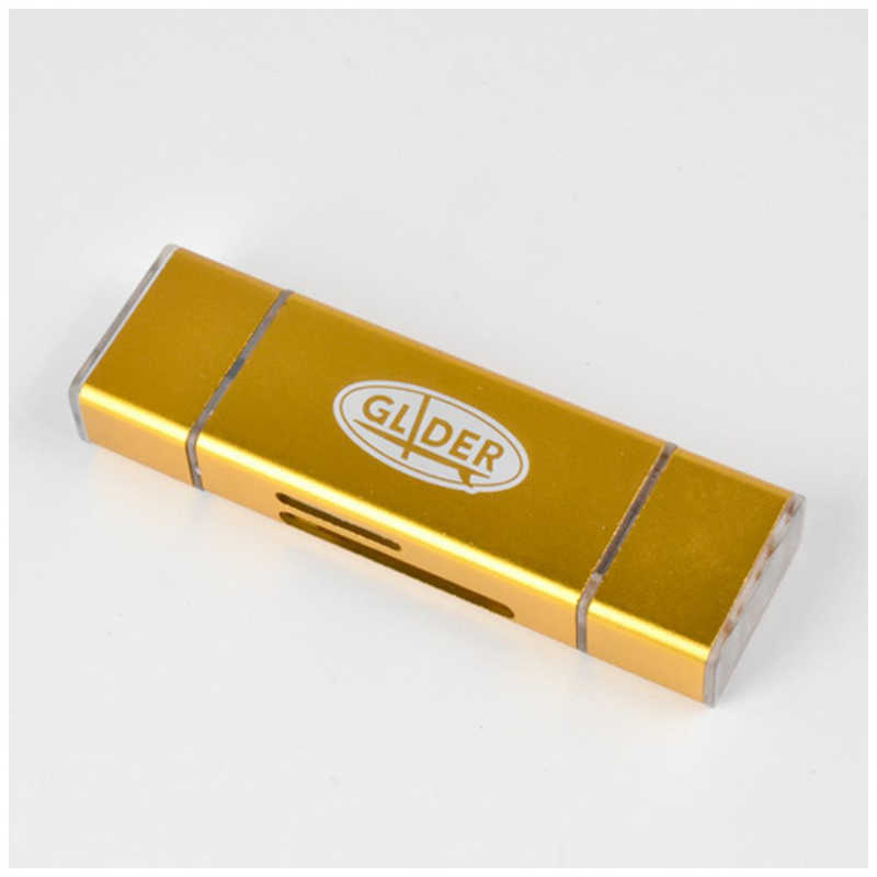 GLIDER GLIDER microUSB･USB Type-C･USBタイプA対応カードリーダー GLD9832 MJ31GL 金 GLD9832 MJ31GL 金
