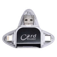 GLIDER SDカードリーダー 4 in 1 MicroSDカード Type-C/USB 3.0