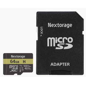 NEXTORAGE microSDXCカード(UHSI・Class10・U3・V30・A2) ［Class10 64GB］ NM1A64GIHAN