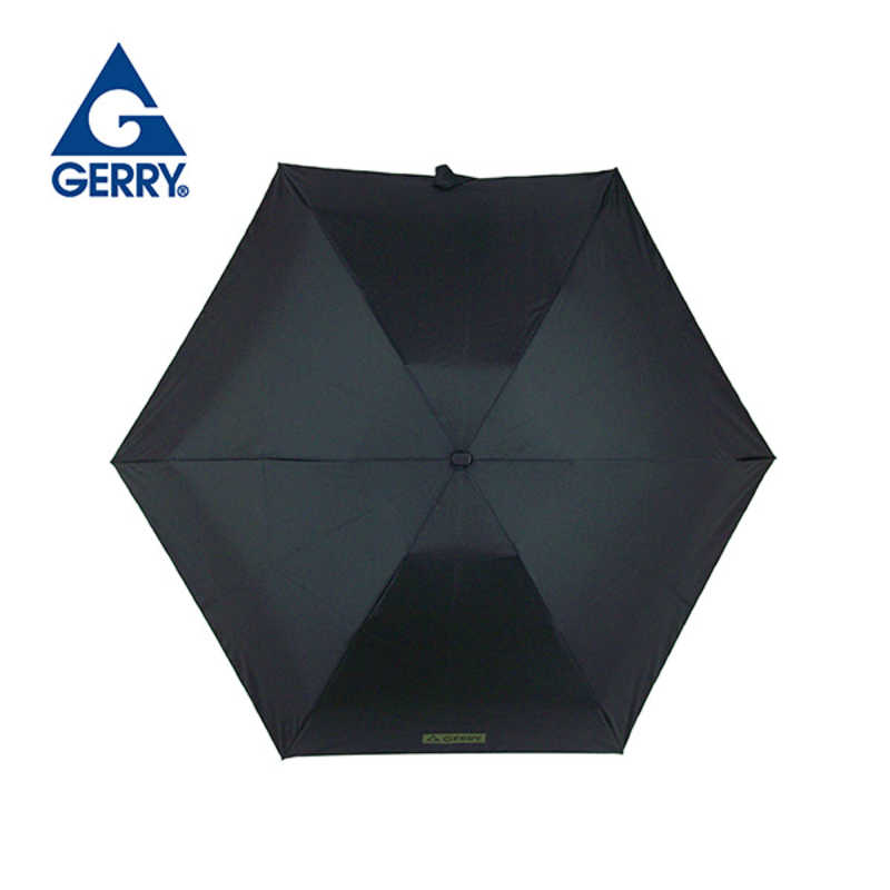 GERRY GERRY GERRY 超大判折傘ロゴワンポイント70cmブラック SB202252 SB202252