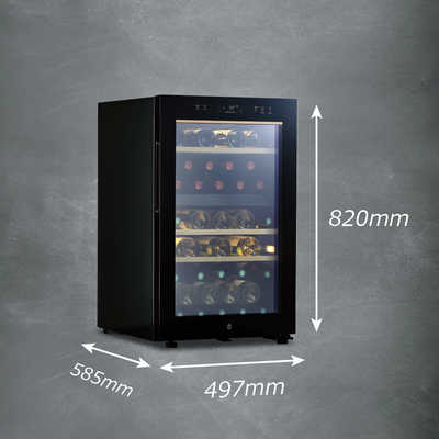 ハイアール ワインセラー 108L 木製ラック ブラック 41本 右開き