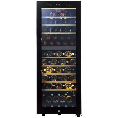 ブラック ワインセラー 4段 木製棚 ハイアール ワインセラー 木製ラック ブラック 78本 右開き JQ