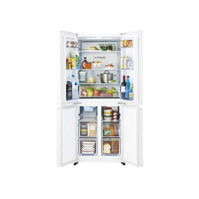 ハイアール 冷蔵庫 4ドア フレンチドア(観音開き) 406L クリスタル