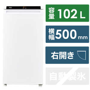ハイアール 冷凍庫 1ドア 右開き 102L JF-NU102D-W ホワイト