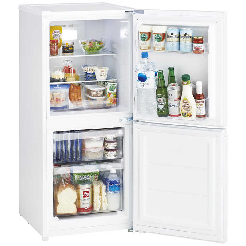 ORIGINALBASIC ORIGINALBASIC 冷蔵庫 2ドア 右開き 121L [冷凍室 48L] 幅49.5cm ホワイト OBBR-121A-W OBBR-121A-W