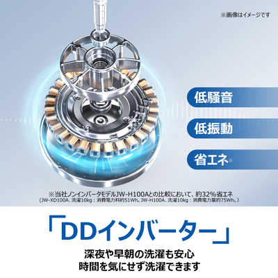 ハイアール 全自動洗濯機 洗濯10.0kg 簡易乾燥(送風機能) 洗剤柔軟剤