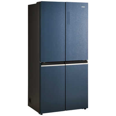 FleursHITACHI 冷蔵庫 グレー　2017年製　送料込 ハイアール 冷蔵庫 4ドア 470L フレンチドア(観音開き) 幅83cm