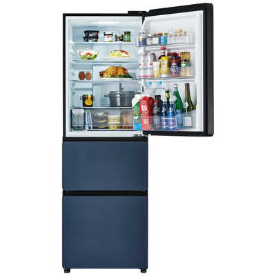 ハイアール 冷蔵庫 3ドア 375L 右開き 幅59.5cm ブルーイッシュグレー