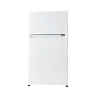 ORIGINALBASIC 冷蔵庫 2ドア 87L 右開き 幅45.2cm 直冷式 ホワイト BR