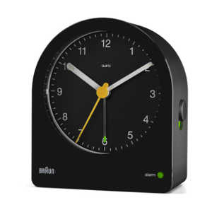 ＜コジマ＞ BRAUN Analog Alarm Clock 黒 BC22B画像