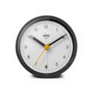 BRAUN Classic Analog Alarm Clock BC12BW