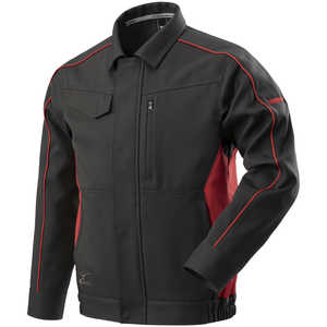 ミズノ ワークジャケット(通年素材) ［ユニセックス］ M 96：チャコールグレー×レッド F2JE218696