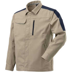 ミズノ ワークジャケット(通年向け) ［ユニセックス］ 2XL 49：ベージュ×ネイビー F2JE158149