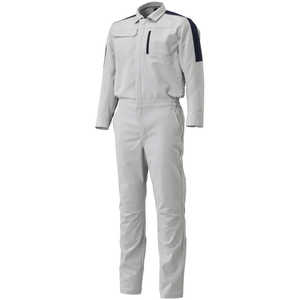 ミズノ つなぎ(通年向け) ［ユニセックス］ L 04：ライトグレー×ネイビー F2JK158104