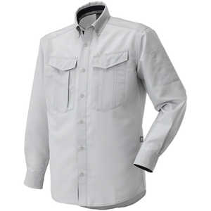 ミズノ 布帛ワークシャツ(長袖)［ユニセックス］ S S 04：ベイパーシルバー F2JCA18004