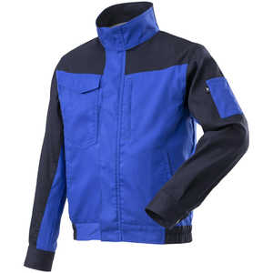 ミズノ ワークジャケット(綿100％・通年向け) ［ユニセックス］ S 87：ネイビー×ブルー F2JEA18187