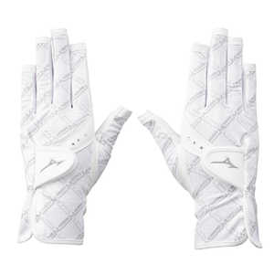 ミズノ ゴルフ用品 ゴルフグローブ COOLGRIP クールグリップ ［レディース / 両手装着用 / Lサイズ］ ホワイト 5MGWB50201