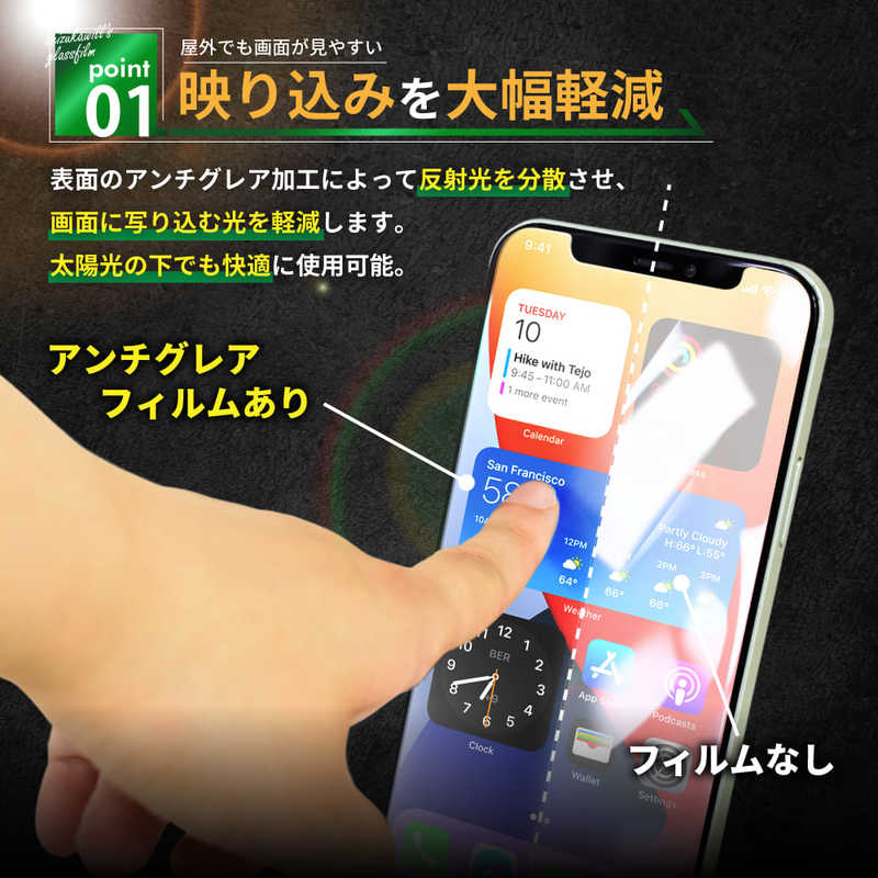SHIZUKAWILL SHIZUKAWILL Xperia 1 SO-03L SOV40 アンチグレア 全面保護 ガラスフィルム SOX1ANGLBK SOX1ANGLBK