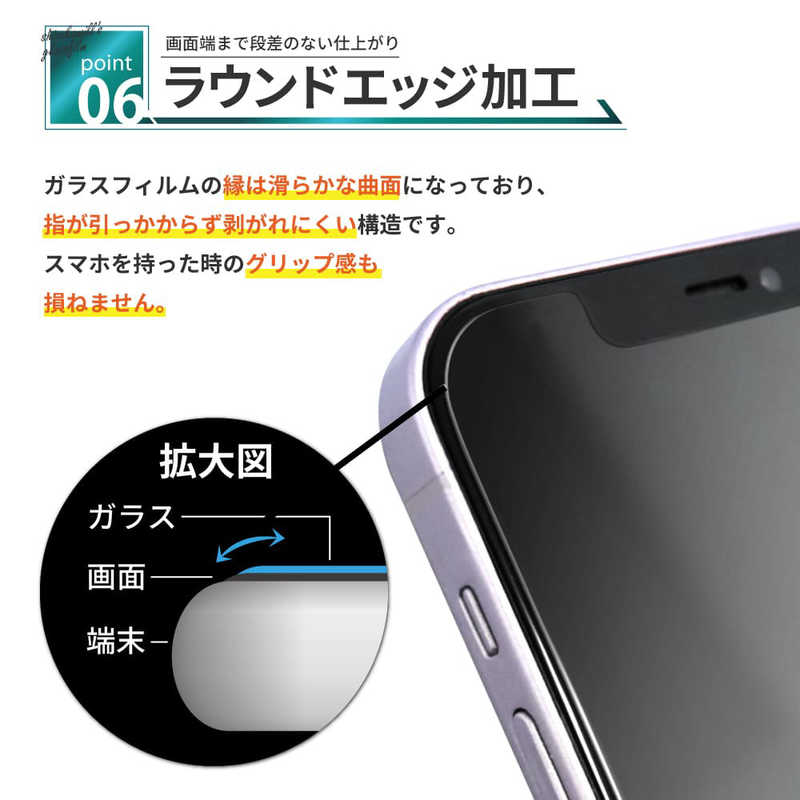 SHIZUKAWILL SHIZUKAWILL iPhone 12 Pro Max フルカバー ガラスフィルム ブラック APIP12PMGLBK APIP12PMGLBK