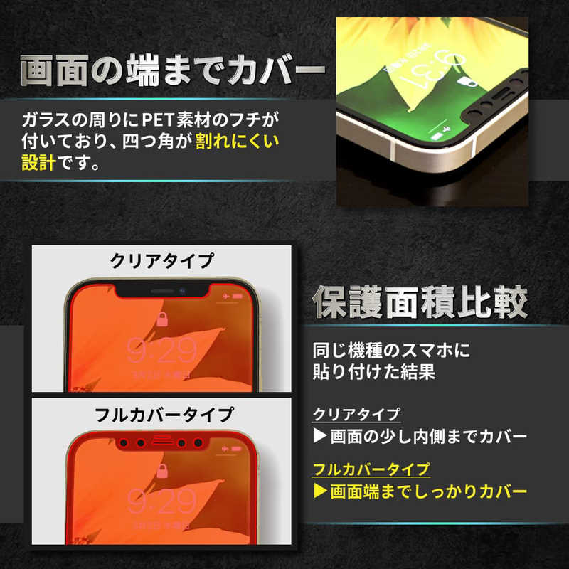 SHIZUKAWILL SHIZUKAWILL iPhone 12 mini フルカバー ガラスフィルム レッド APIP12MGLRE APIP12MGLRE