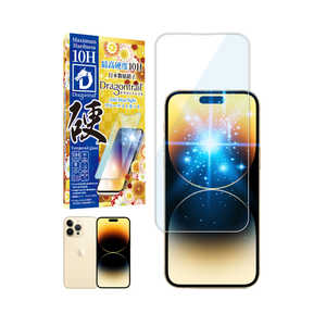 SHIZUKAWILL iPhone14 Pro Max フィルム ガラスフィルム 10Hドラゴントレイル 目に優しい ブルーライトカット 1枚入り APIP14PMDTGLBC