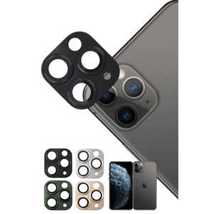 SHIZUKAWILL iPhone 11 Pro/Pro Max カメラレンズ 保護カバーガラス APIP11PRFBGL