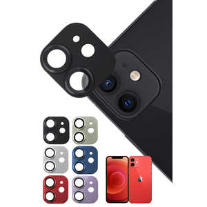 SHIZUKAWILL iPhone12 カメラレンズ 保護ガラスフィルム ブラック APIP12RFBGL