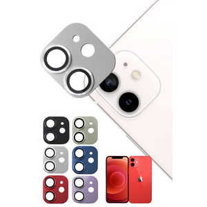 SHIZUKAWILL iPhone12 カメラレンズ 保護ガラスフィルム シルバー APIP12RFSIGL