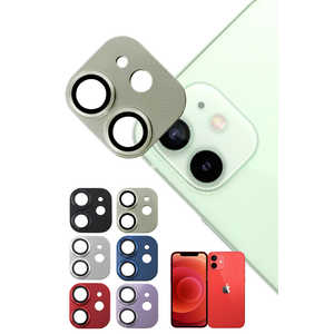 SHIZUKAWILL iPhone12 カメラレンズ 保護ガラスフィルム グリーン APIP12RFLGGL