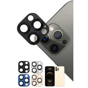 SHIZUKAWILL iPhone12 Pro カメラレンズ 保護ガラスフィルム ブラック APIP12PRFBGL