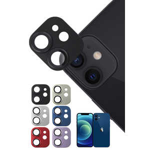 SHIZUKAWILL iPhone12 mini カメラレンズ 保護ガラスフィルム ブラック APIP12MRFBGL